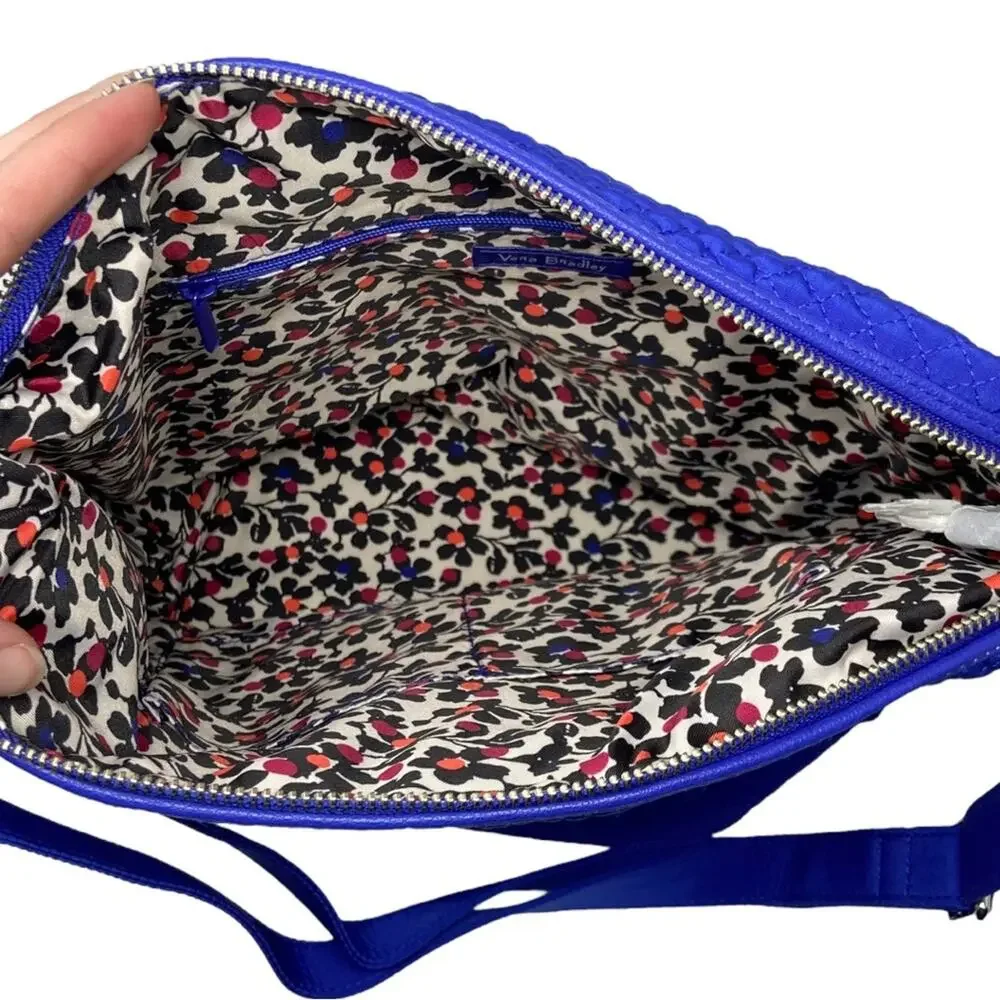 Vera Bradley Carson Hobo Bag In Gage Blue Microfiber New With Tags